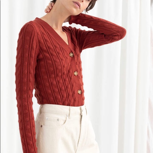 & Other Stories Sweaters - & Other Stories Cable Knit Cardigan